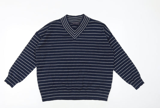 Womens UK Size M Marks and Spencer Blue Pullover Jumper