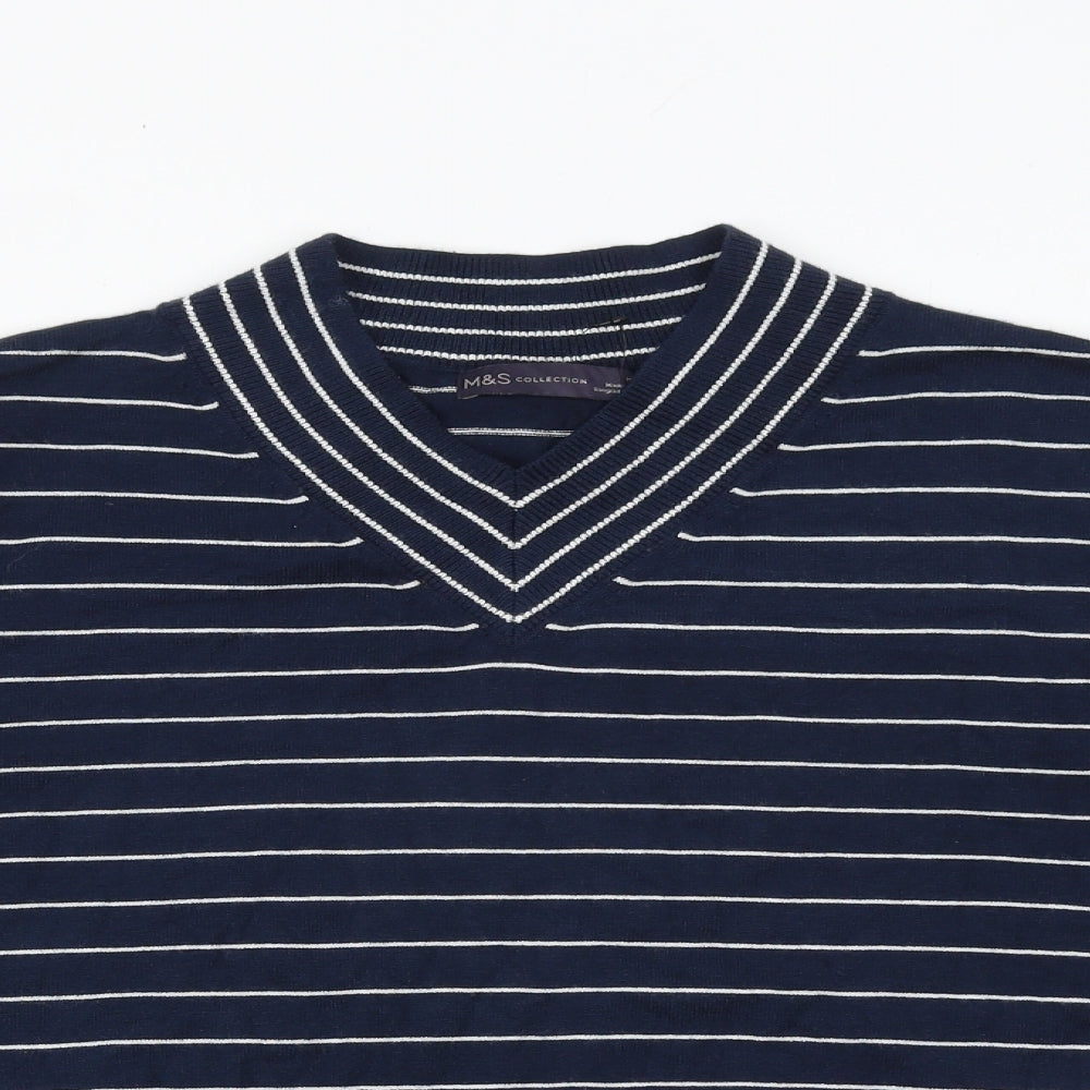 Womens UK Size M Marks and Spencer Blue Pullover Jumper