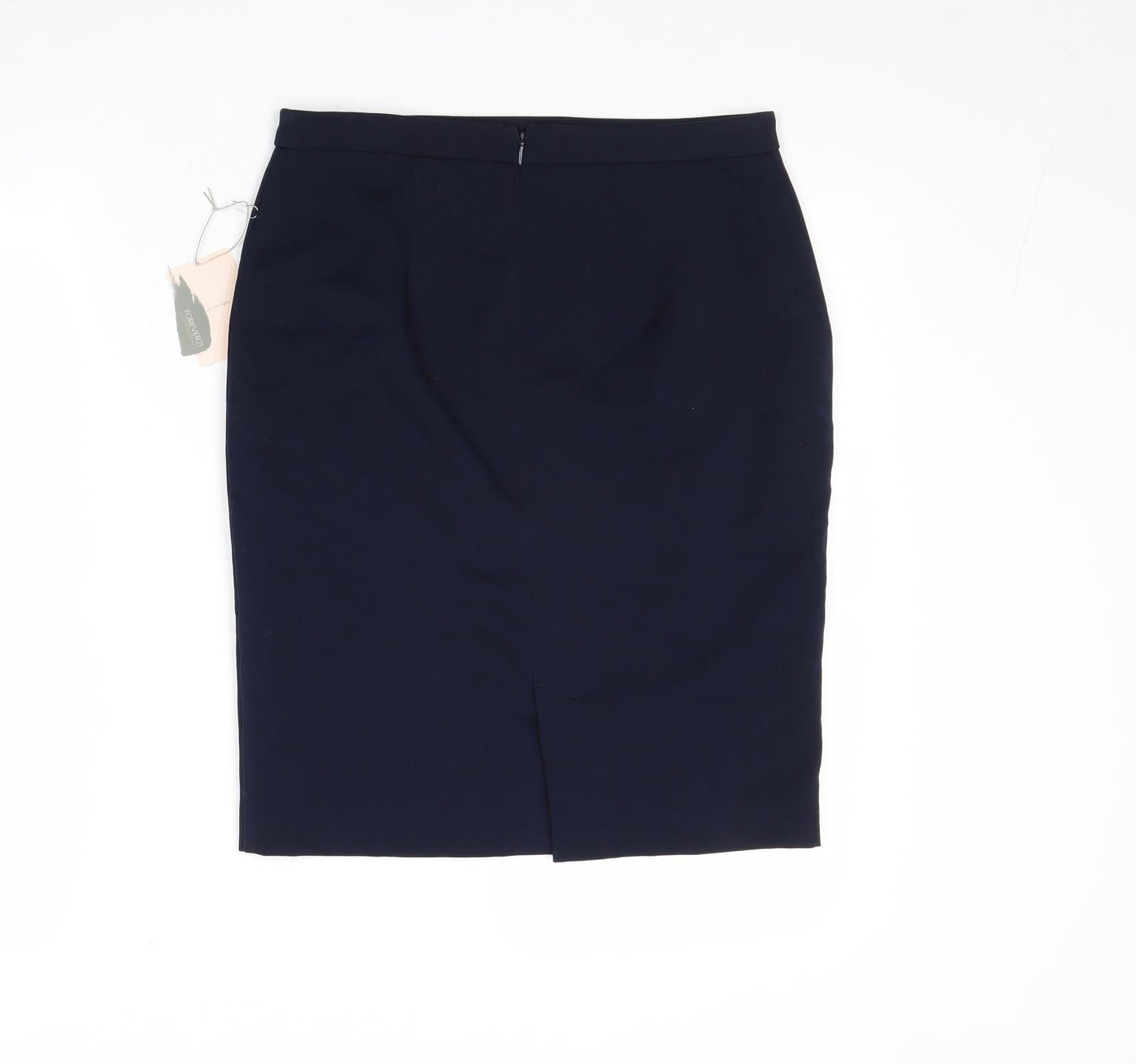 FOREVER 21 Womens Blue Polyester Straight & Pencil Skirt Size M Zip