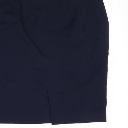 FOREVER 21 Womens Blue Polyester Straight & Pencil Skirt Size M Zip