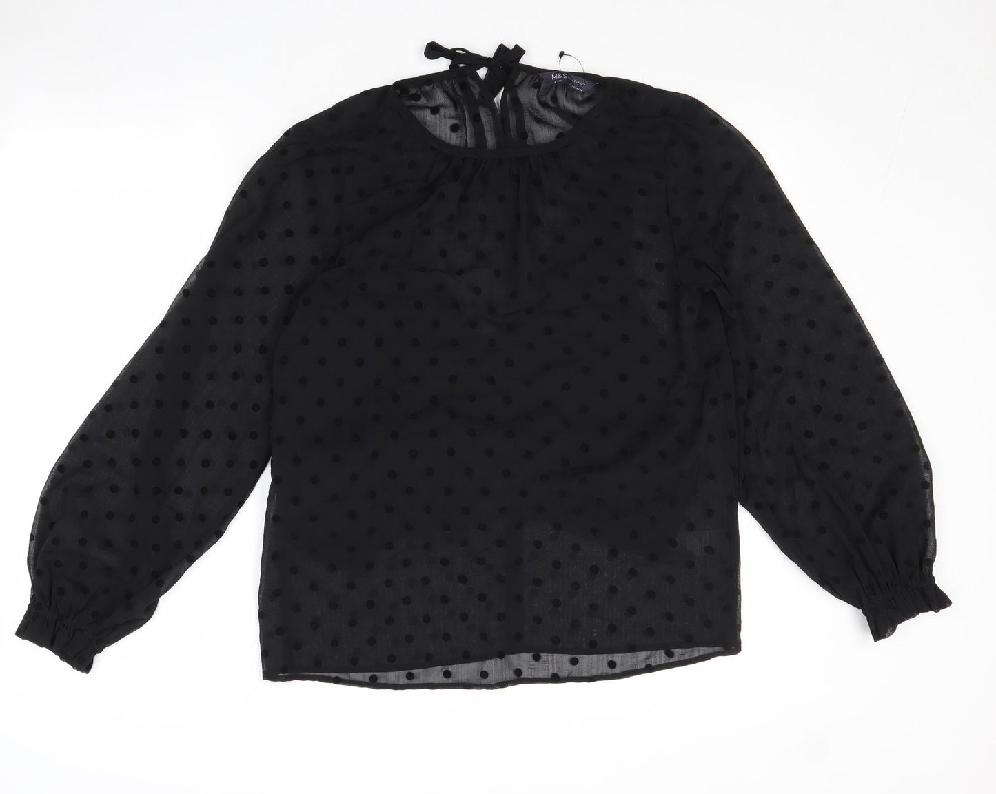 Womens UK Size 8 Marks and Spencer Black Basic Blouse
