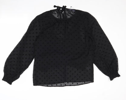 Womens UK Size 8 Marks and Spencer Black Basic Blouse
