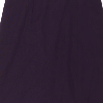 JFW Womens Purple Polyester Straight & Pencil Skirt Size 12 Zip