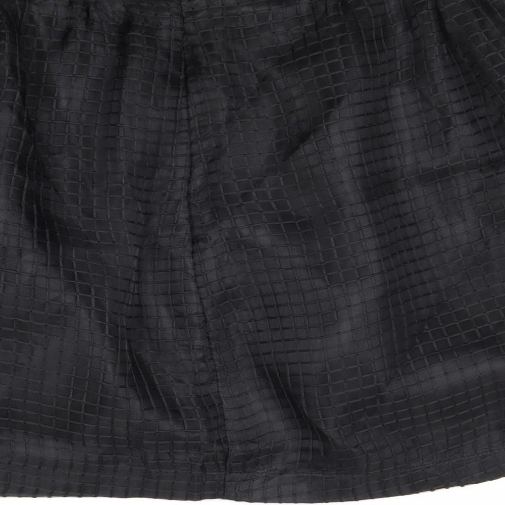 Pure Oxygen Womens Black Geometric Polyester Skater Skirt Size 32 in Zip