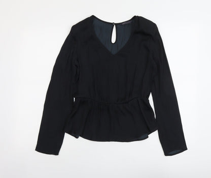 Womens UK Size 8 Marks and Spencer Black Basic Blouse