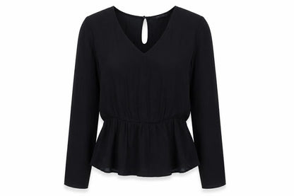Womens UK Size 8 Marks and Spencer Black Basic Blouse