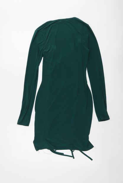 Femme Luce Womens Green Polyester Shift Size 10 Round Neck Pullover