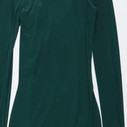 Femme Luce Womens Green Polyester Shift Size 10 Round Neck Pullover