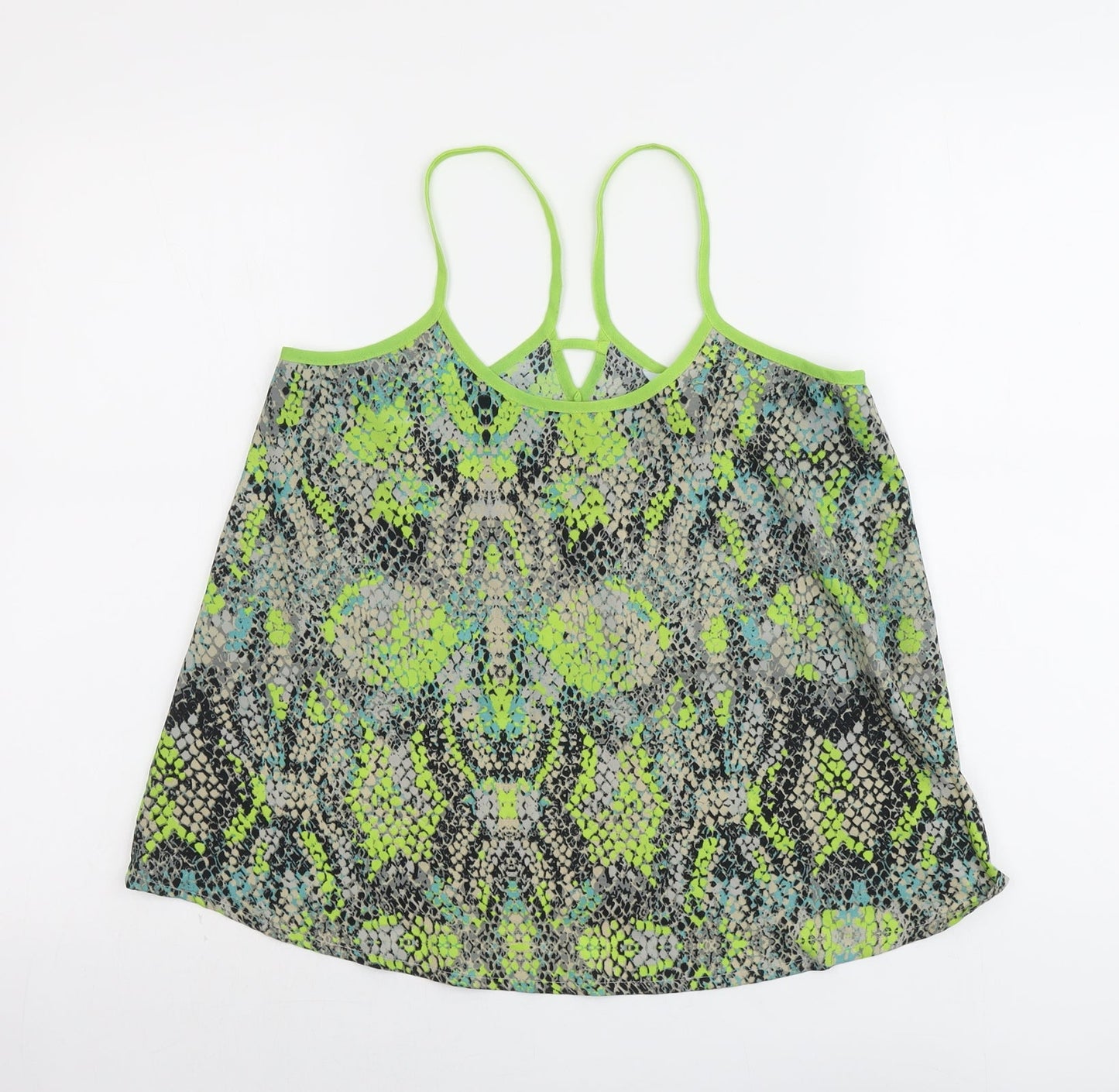 Womens UK Size 10 Butterfly Green Camisole Tank