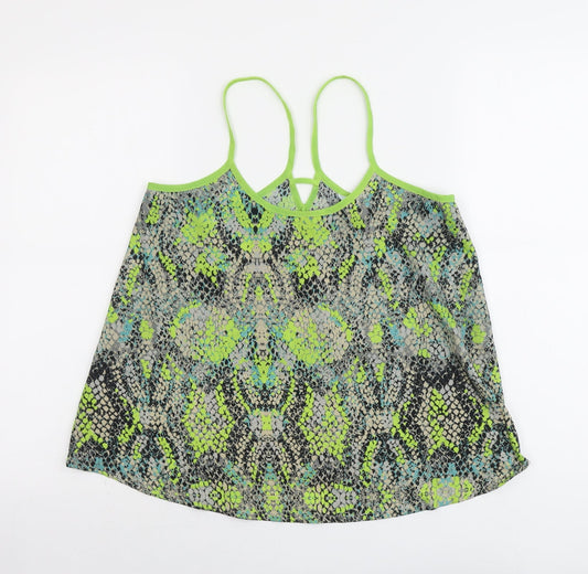 Womens UK Size 10 Butterfly Green Camisole Tank