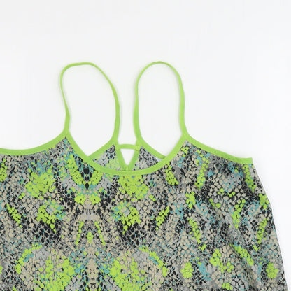 Womens UK Size 10 Butterfly Green Camisole Tank