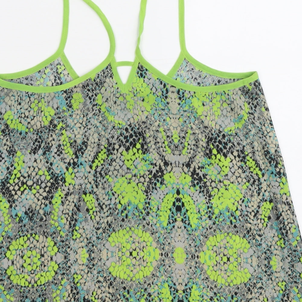 Womens UK Size 10 Butterfly Green Camisole Tank