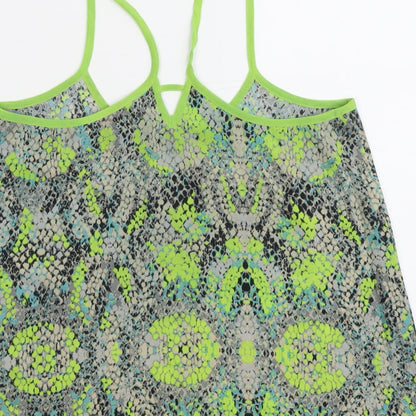 Womens UK Size 10 Butterfly Green Camisole Tank