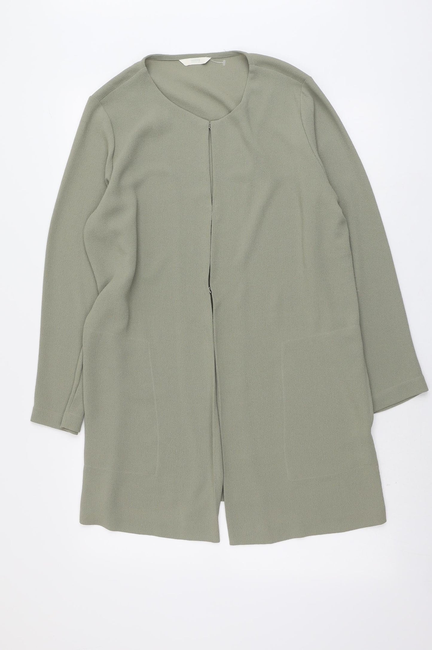 Womens UK Size 14 Marks and Spencer Green Overcoat