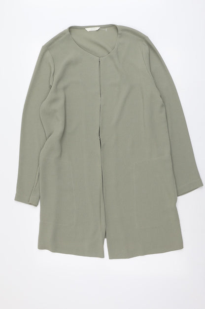 Womens UK Size 14 Marks and Spencer Green Overcoat