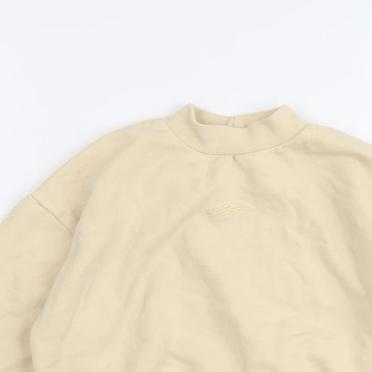 NEXT Girls Beige Cotton Pullover Sweatshirt Size 9 Years Pullover