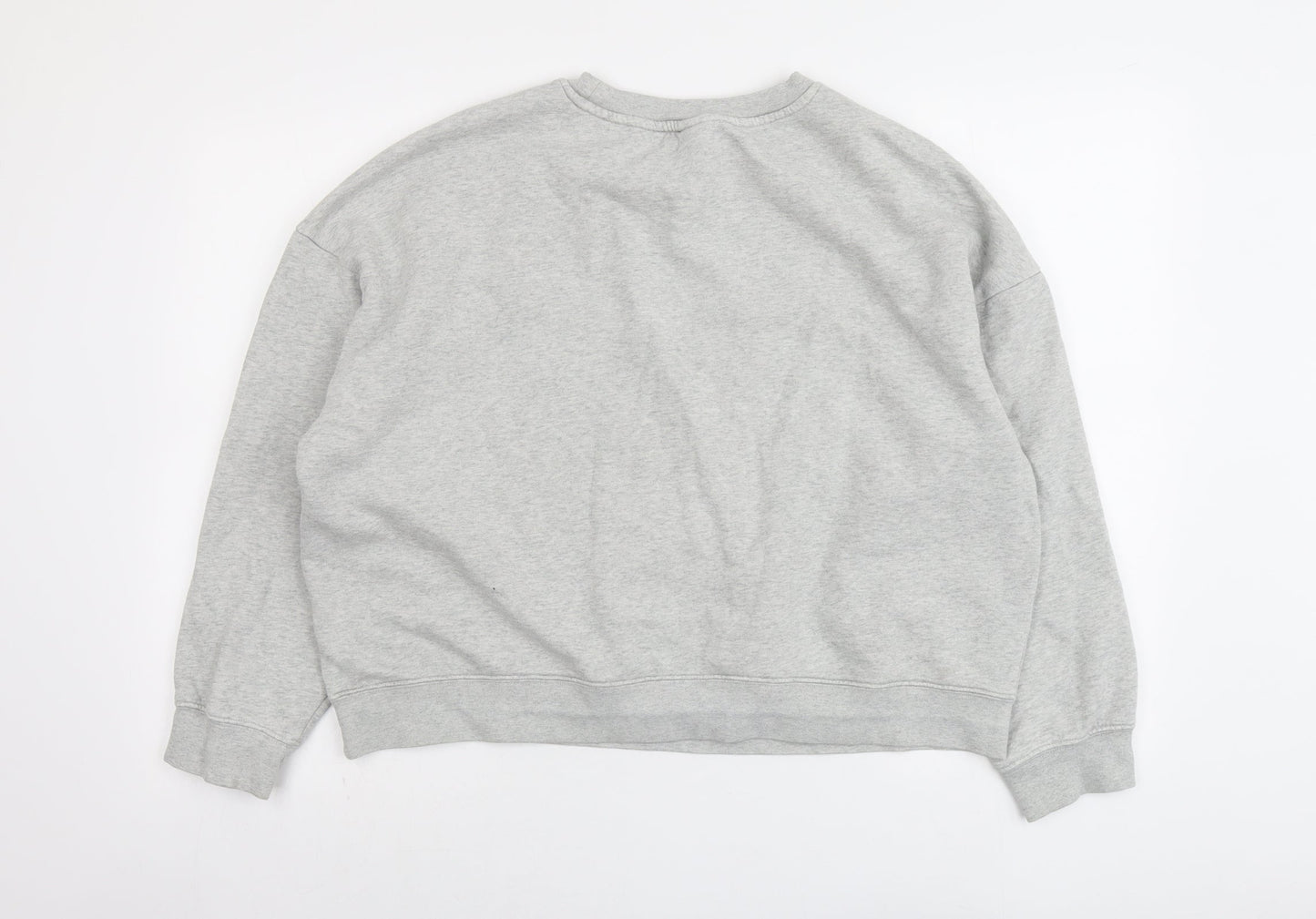 H&M Womens Grey Cotton Pullover Sweatshirt Size L Pullover - Enjouee