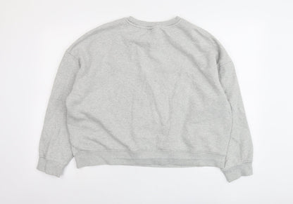 H&M Womens Grey Cotton Pullover Sweatshirt Size L Pullover - Enjouee