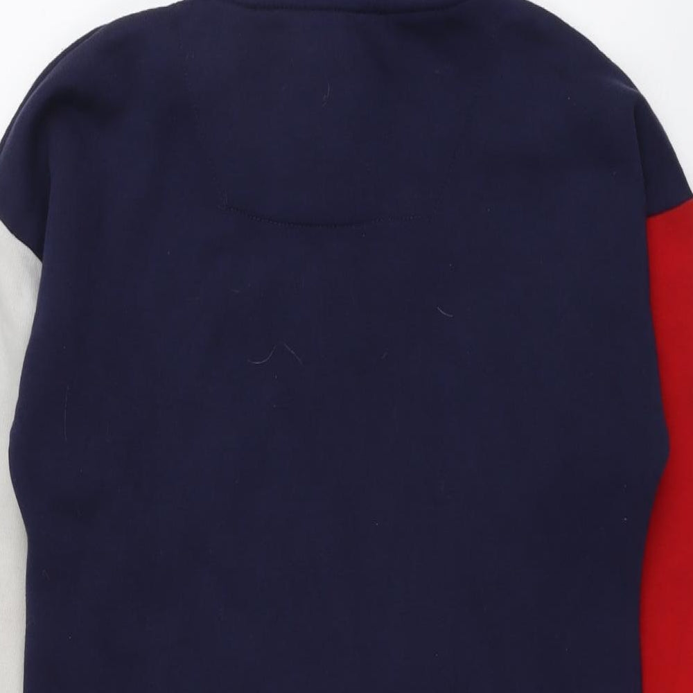 Genetic Apparel Womens Blue Colourblock Cotton Pullover Hoodie Size XS Pullover - Los Angeles California