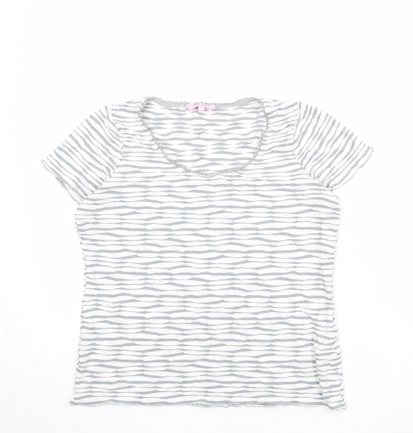 Womens UK Size 14 Per Una Ivory Basic T-Shirt
