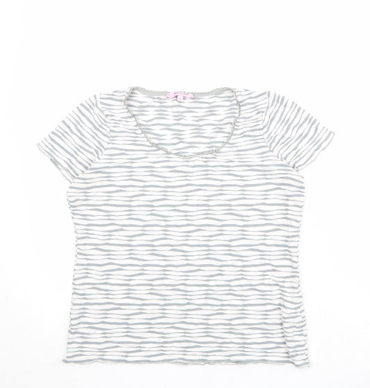 Womens UK Size 14 Per Una Ivory Basic T-Shirt