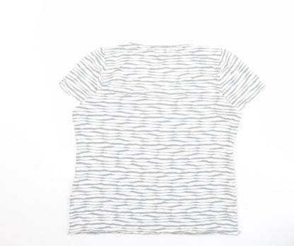 Womens UK Size 14 Per Una Ivory Basic T-Shirt