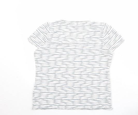 Womens UK Size 14 Per Una Ivory Basic T-Shirt