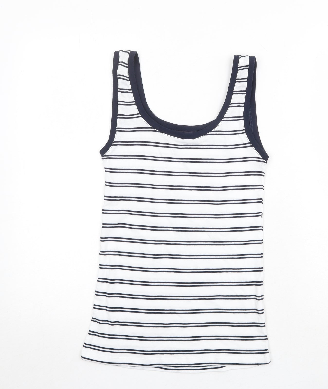Womens UK Size 8 Marks and Spencer White Basic Tank