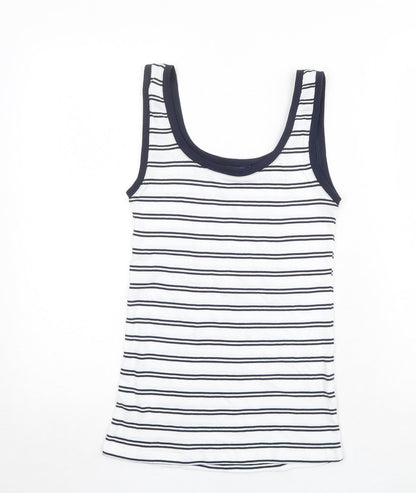 Womens UK Size 8 Marks and Spencer White Basic Tank