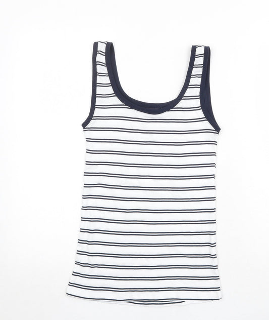 Womens UK Size 8 Marks and Spencer White Basic Tank