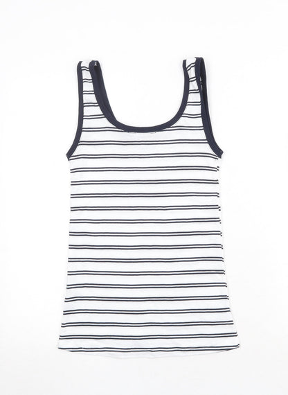 Womens UK Size 8 Marks and Spencer White Basic Tank