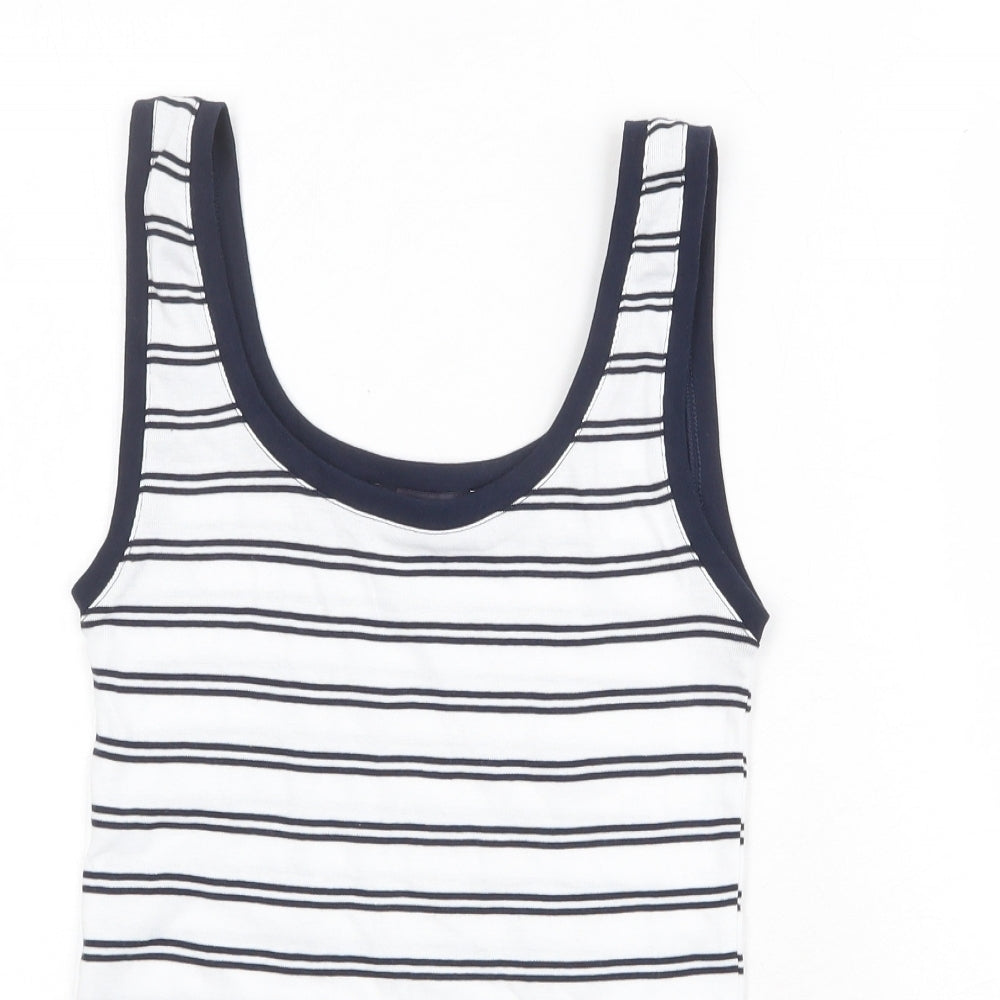 Womens UK Size 8 Marks and Spencer White Basic Tank