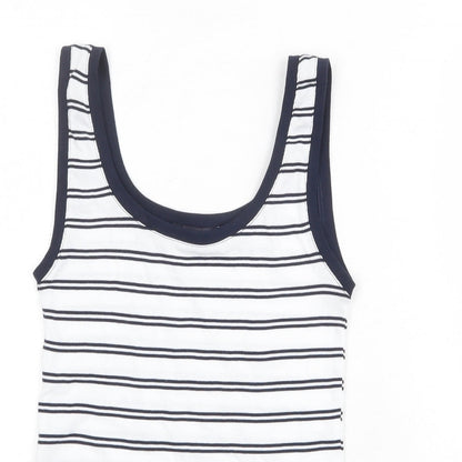 Womens UK Size 8 Marks and Spencer White Basic Tank