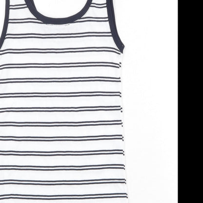 Womens UK Size 8 Marks and Spencer White Basic Tank