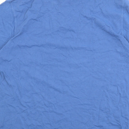 Brook Taverner Mens Blue 100% Cotton Polo Size XL Collared Button