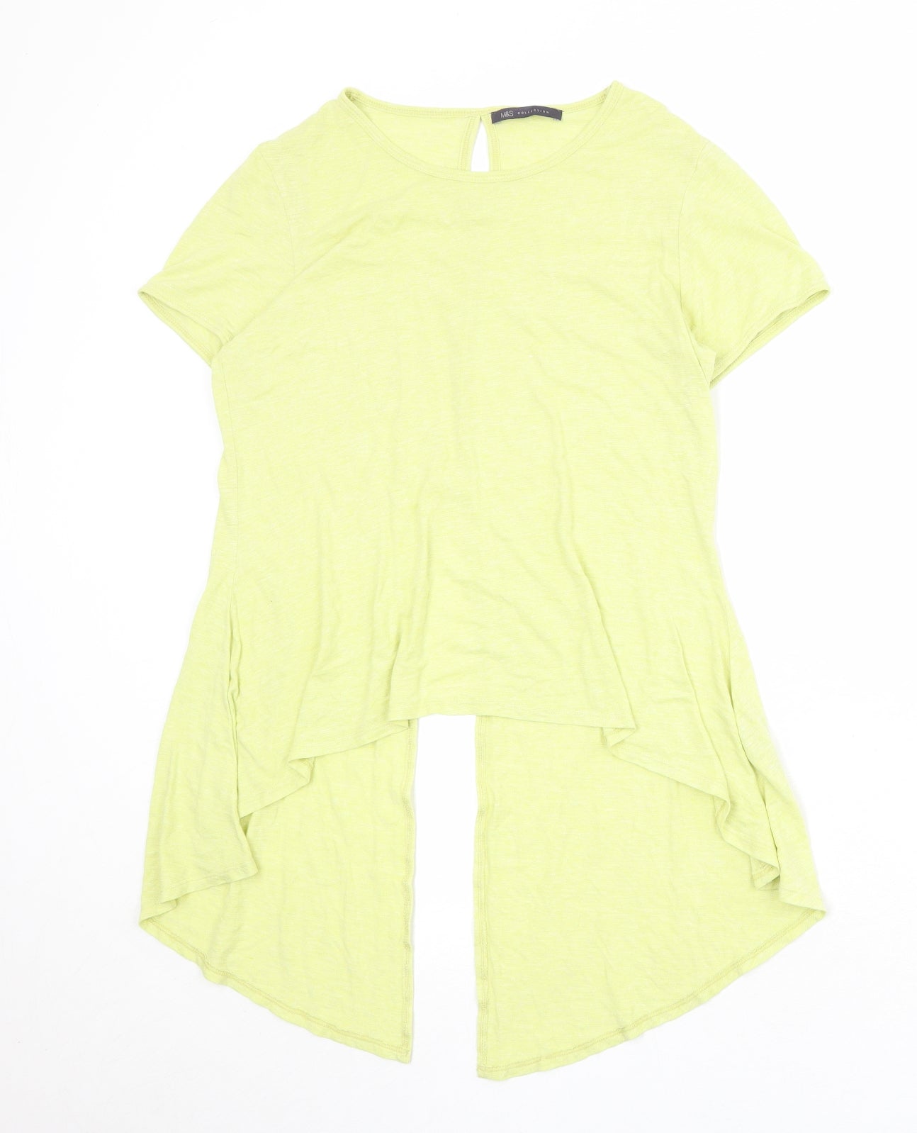 Womens UK Size 12 Marks and Spencer Yellow Basic T-Shirt