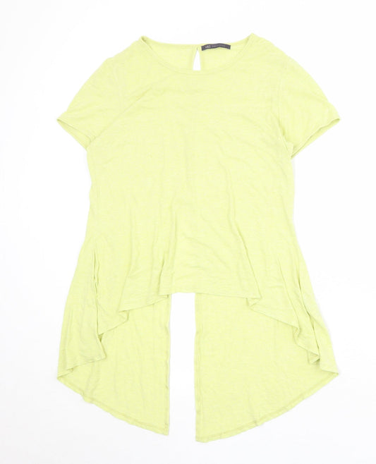 Womens UK Size 12 Marks and Spencer Yellow Basic T-Shirt
