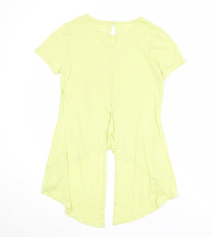 Womens UK Size 12 Marks and Spencer Yellow Basic T-Shirt