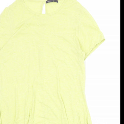 Womens UK Size 12 Marks and Spencer Yellow Basic T-Shirt