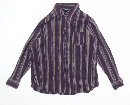 Womens UK Size 18 Marks and Spencer Purple Basic Button-Up