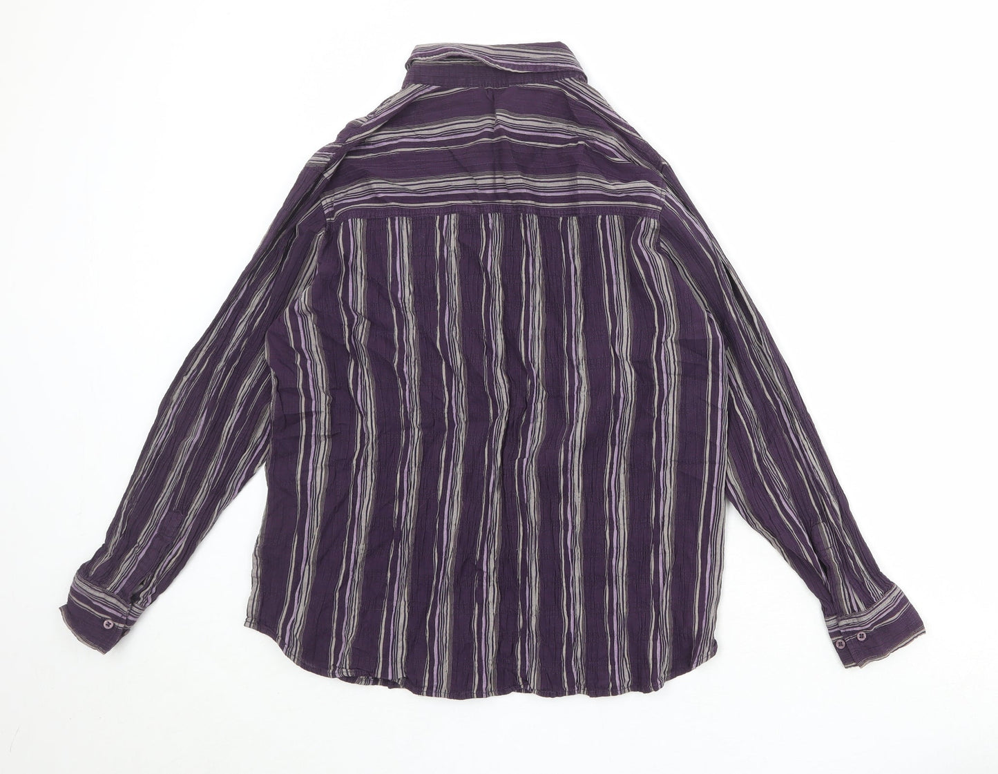 Womens UK Size 18 Marks and Spencer Purple Basic Button-Up