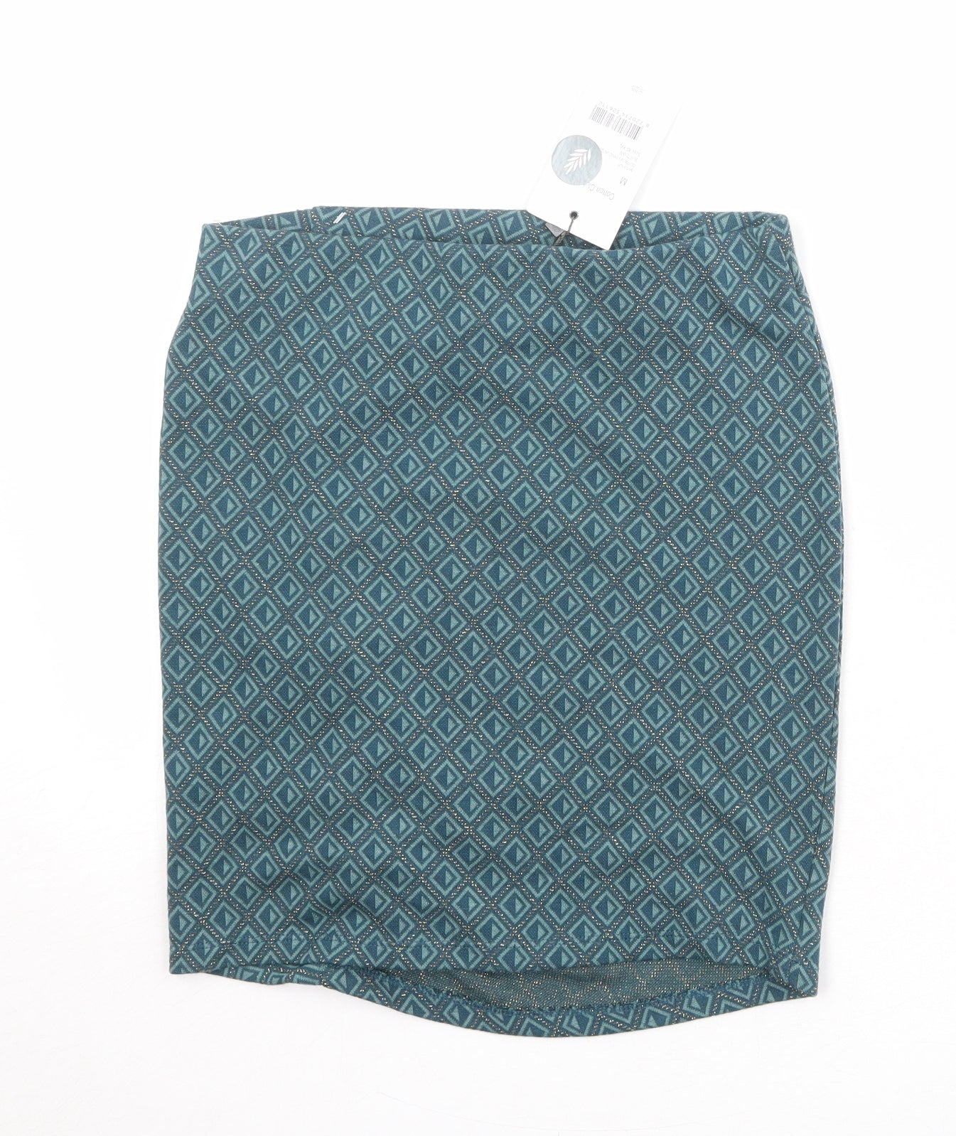 COTTON CLUB Womens Green Geometric Polyester Bandage Skirt Size M