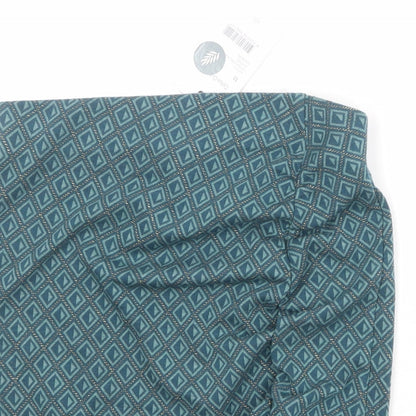 COTTON CLUB Womens Green Geometric Polyester Bandage Skirt Size M