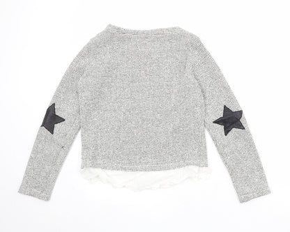 Womens UK Size M Bershka Grey Pullover Jumper