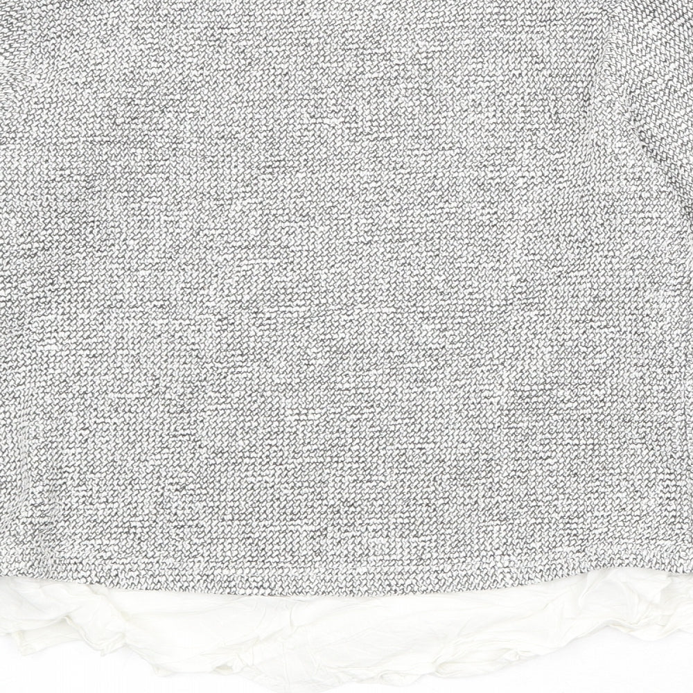 Womens UK Size M Bershka Grey Pullover Jumper