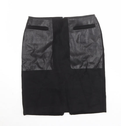 Penny Black Womens Black Polyester Straight & Pencil Skirt Size 10 Zip