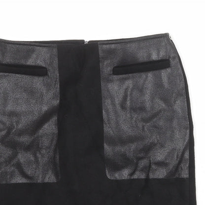 Penny Black Womens Black Polyester Straight & Pencil Skirt Size 10 Zip