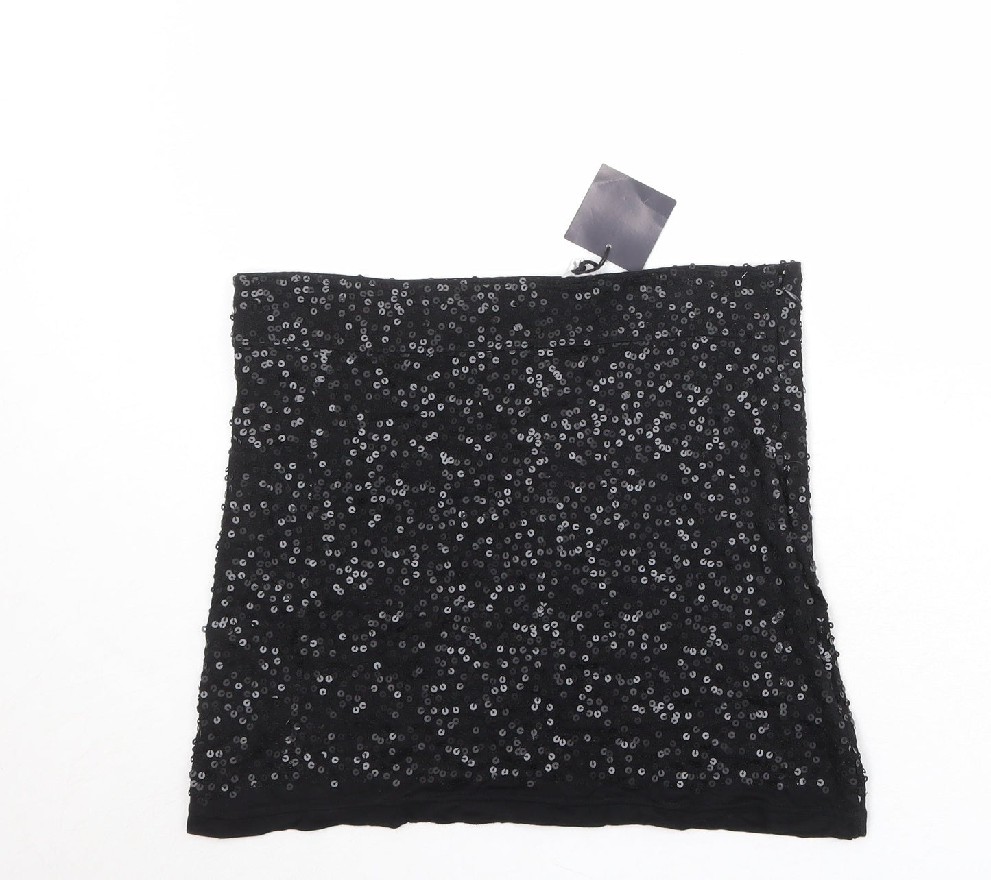 La Redoute Womens Black Viscose Bandage Skirt Size 10 Zip