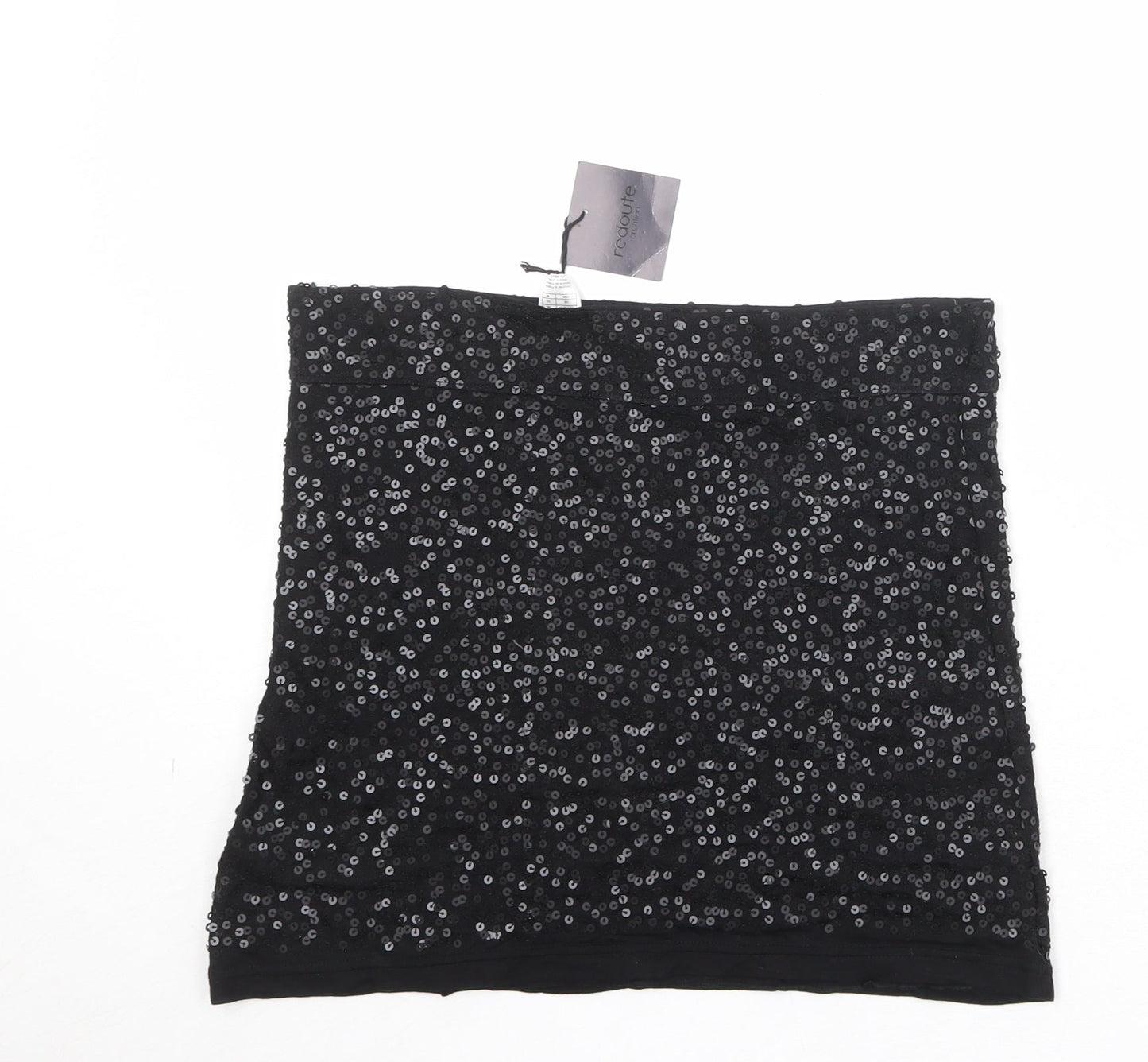 La Redoute Womens Black Viscose Bandage Skirt Size 10 Zip