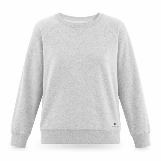 Decathlon Womens Grey Cotton Pullover Sweatshirt Size XS Pullover